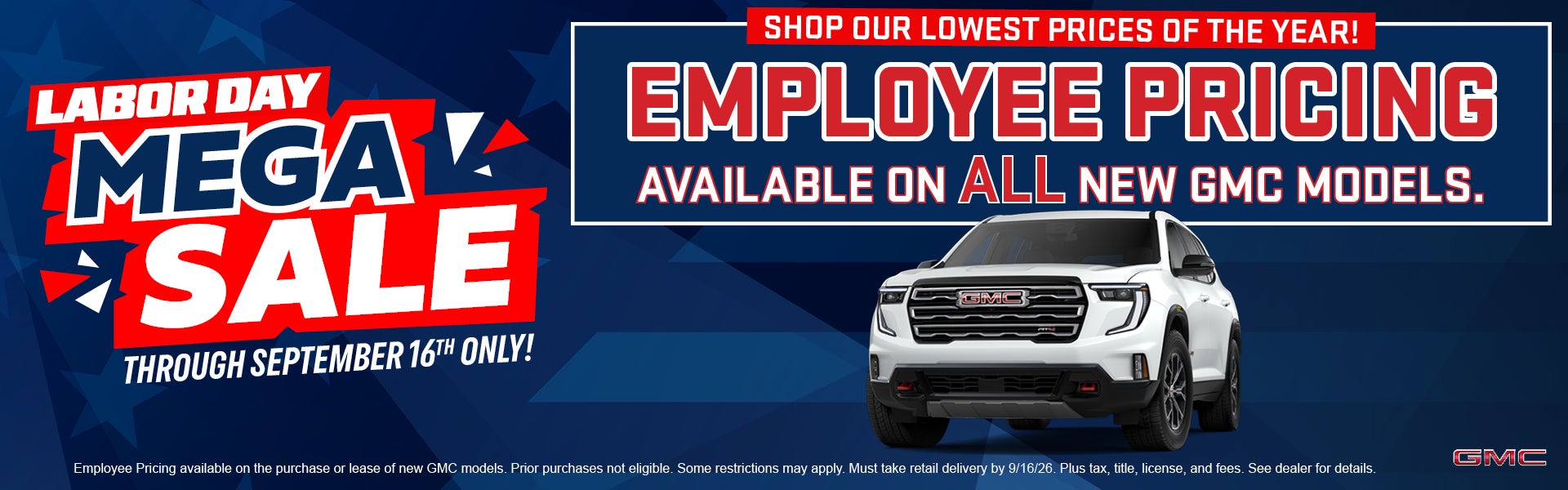LABOR DAY MEGA SALE