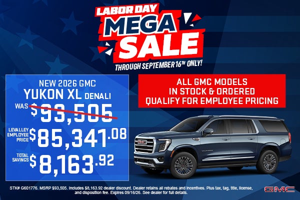 Yukon XL Labor Day Sale