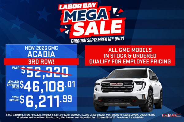 Acadia Labor Day Sale