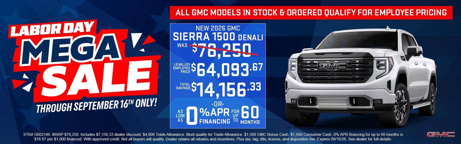 Sierra 1500 Labor Day Sale
