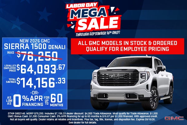Sierra 1500 Labor Day Sale